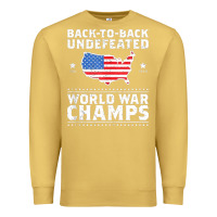 Antique Gold back to back undefeated world war champs Premium Sweatshirt - artisFamous