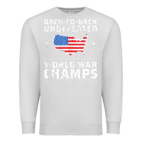 Dove Grey back to back undefeated world war champs Premium Sweatshirt - artisFamous