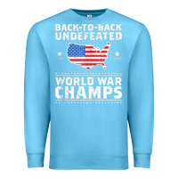 Ocean Blue back to back undefeated world war champs Premium Sweatshirt - artisFamous