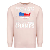 Pale Pink back to back undefeated world war champs Premium Sweatshirt - artisFamous