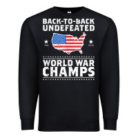 Black back to back undefeated world war champs Premium Sweatshirt - artisFamous