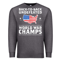 Charcoal Heather back to back undefeated world war champs Premium Sweatshirt - artisFamous
