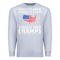 Heather Grey back to back undefeated world war champs Premium Sweatshirt - artisFamous