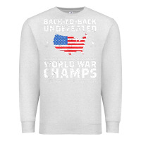 Oatmeal Heather back to back undefeated world war champs Premium Sweatshirt - artisFamous