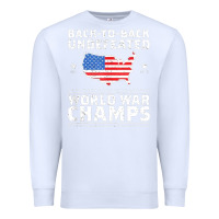 White back to back undefeated world war champs Premium Sweatshirt - artisFamous