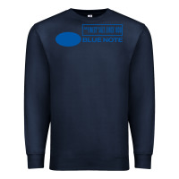 Navy blue note jazz music records Premium Sweatshirt - artisFamous