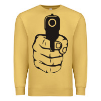 Antique Gold hands up pistol Premium Sweatshirt - artisFamous