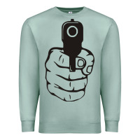 Seafoam hands up pistol Premium Sweatshirt - artisFamous