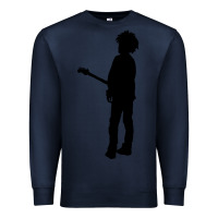 Navy ro.b.e.r.t.  &' c.u.r.e'  smith  baseball ¾ sleeve t shirt Premium Sweatshirt - artisFamous