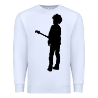 White ro.b.e.r.t.  &' c.u.r.e'  smith  baseball ¾ sleeve t shirt Premium Sweatshirt - artisFamous