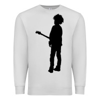 Dove Grey ro.b.e.r.t.  &' c.u.r.e'  smith  baseball ¾ sleeve t shirt Premium Sweatshirt - artisFamous