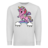 Dove Grey cute unicorn Premium Sweatshirt - artisFamous