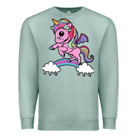 Seafoam cute unicorn Premium Sweatshirt - artisFamous