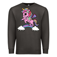 Smoke cute unicorn Premium Sweatshirt - artisFamous