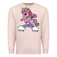 Pale Pink cute unicorn Premium Sweatshirt - artisFamous