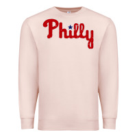 Pale Pink baseball philly Premium Sweatshirt - artisFamous