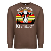 Chestnut vintage not my pasture not my bull cow Premium Sweatshirt - artisFamous