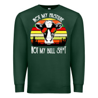 Sports Green vintage not my pasture not my bull cow Premium Sweatshirt - artisFamous