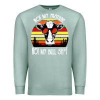 Seafoam vintage not my pasture not my bull cow Premium Sweatshirt - artisFamous