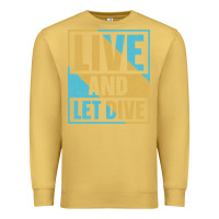 Antique Gold Live And Let Dive Retro Style Premium Sweatshirt - artisFamous