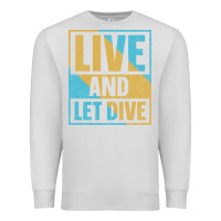 Dove Grey Live And Let Dive Retro Style Premium Sweatshirt - artisFamous