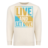 Sandshell Live And Let Dive Retro Style Premium Sweatshirt - artisFamous