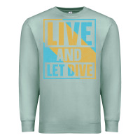 Seafoam Live And Let Dive Retro Style Premium Sweatshirt - artisFamous