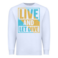 White Live And Let Dive Retro Style Premium Sweatshirt - artisFamous