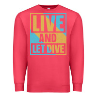 Cardinal Live And Let Dive Retro Style Premium Sweatshirt - artisFamous