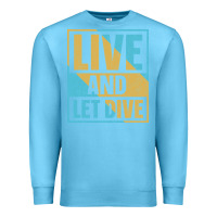 Ocean Blue Live And Let Dive Retro Style Premium Sweatshirt - artisFamous