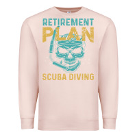 Pale Pink Retirement Plan Scuba Diving Premium Sweatshirt - artisFamous