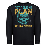 Black Retirement Plan Scuba Diving Premium Sweatshirt - artisFamous