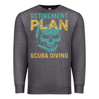 Charcoal Heather Retirement Plan Scuba Diving Premium Sweatshirt - artisFamous