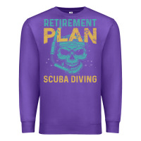 Purple Retirement Plan Scuba Diving Premium Sweatshirt - artisFamous