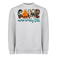 Camp More Worry Less Heavyweight Sweatshirt | Teevron