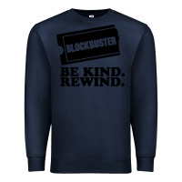 Navy blockbuster be kind rewind Premium Sweatshirt - artisFamous