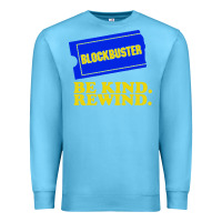 Ocean Blue blockbuster be kind rewind Premium Sweatshirt - artisFamous