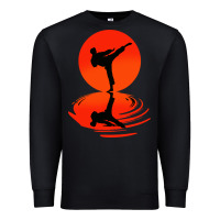 Black karate and kung fu Premium Sweatshirt - artisFamous