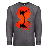 Charcoal Heather karate and kung fu Premium Sweatshirt - artisFamous