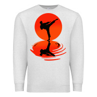 Oatmeal Heather karate and kung fu Premium Sweatshirt - artisFamous