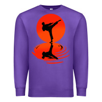 Purple karate and kung fu Premium Sweatshirt - artisFamous