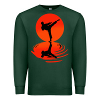 Sports Green karate and kung fu Premium Sweatshirt - artisFamous