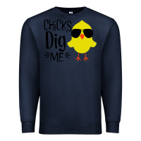 Navy kids chick dig me christian Premium Sweatshirt - artisFamous
