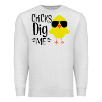 Oatmeal Heather kids chick dig me christian Premium Sweatshirt - artisFamous