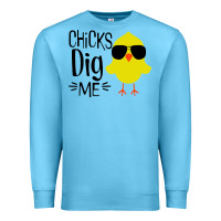 Ocean Blue kids chick dig me christian Premium Sweatshirt - artisFamous
