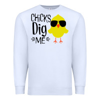 White kids chick dig me christian Premium Sweatshirt - artisFamous