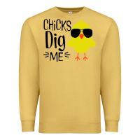Antique Gold kids chick dig me christian Premium Sweatshirt - artisFamous