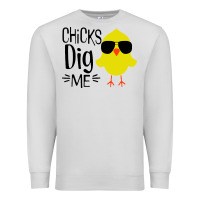 Dove Grey kids chick dig me christian Premium Sweatshirt - artisFamous