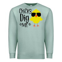 Seafoam kids chick dig me christian Premium Sweatshirt - artisFamous