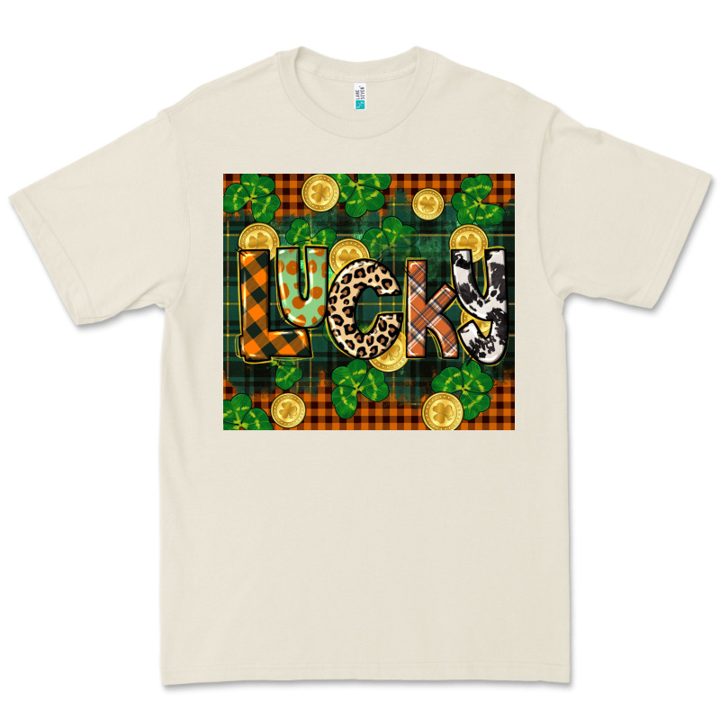 St Patricks Day Lucky Clover And Coins Premium Tee by CowGirlArtShop | Teevron